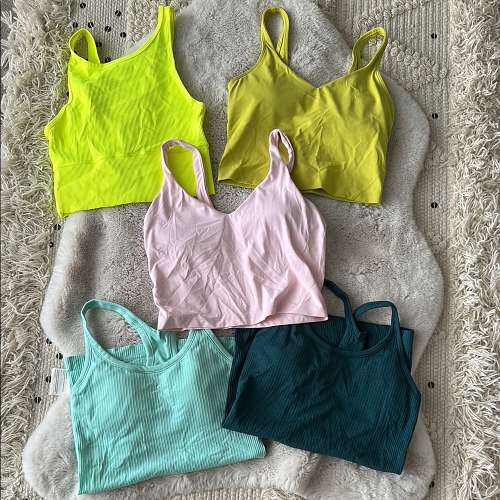 lululemon athletica Tank Tops - Yellow, Pink, Teal, Dark Teal